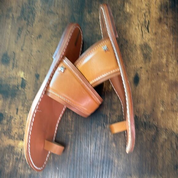 Sam Edelman Margit Toe Loop Sandal In Natural Custom/saddle Size 8 - Picture 7 of 8
